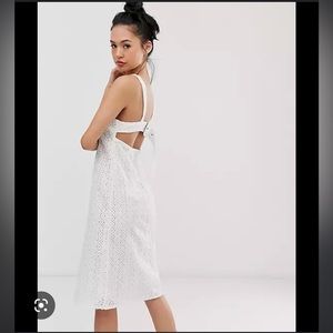ASOS buckle back broderie midi sundress